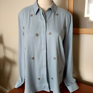 Ann Taylor  Embellished Blouse, Size L